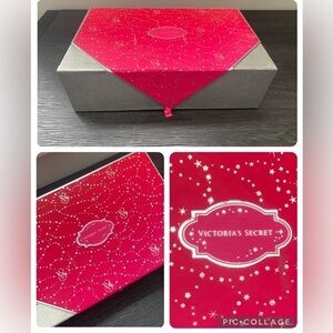 NEW HTF Victoria’s Secret Collectible Pink Silver Sparkle Storage Gift Box